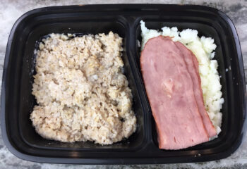 Apples & Cinnamon Protein Oatmeal, Egg Whites, Turkey Bacon