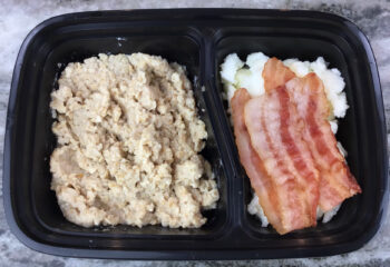 Maple Protein Oatmeal, Egg Whites, Center Cut Bacon