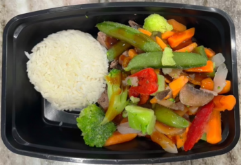 Beef Steak Stir Fry, Jasmine Rice