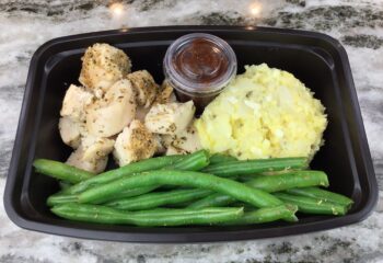 Mesquite Chicken, Potato Salad, Green Beans, SF BBQ Sauce